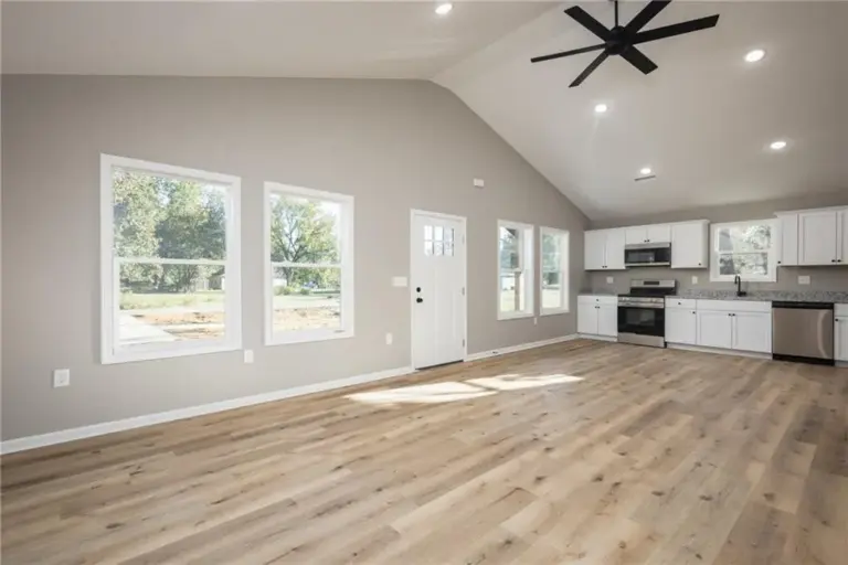 Open living area and kitchen at 305 E Pacific St, Holden, Missouri - DRAT House 2