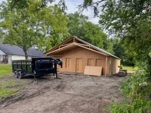 Roof decking and underlayment at DRAT House #2 in Holden, Missouri